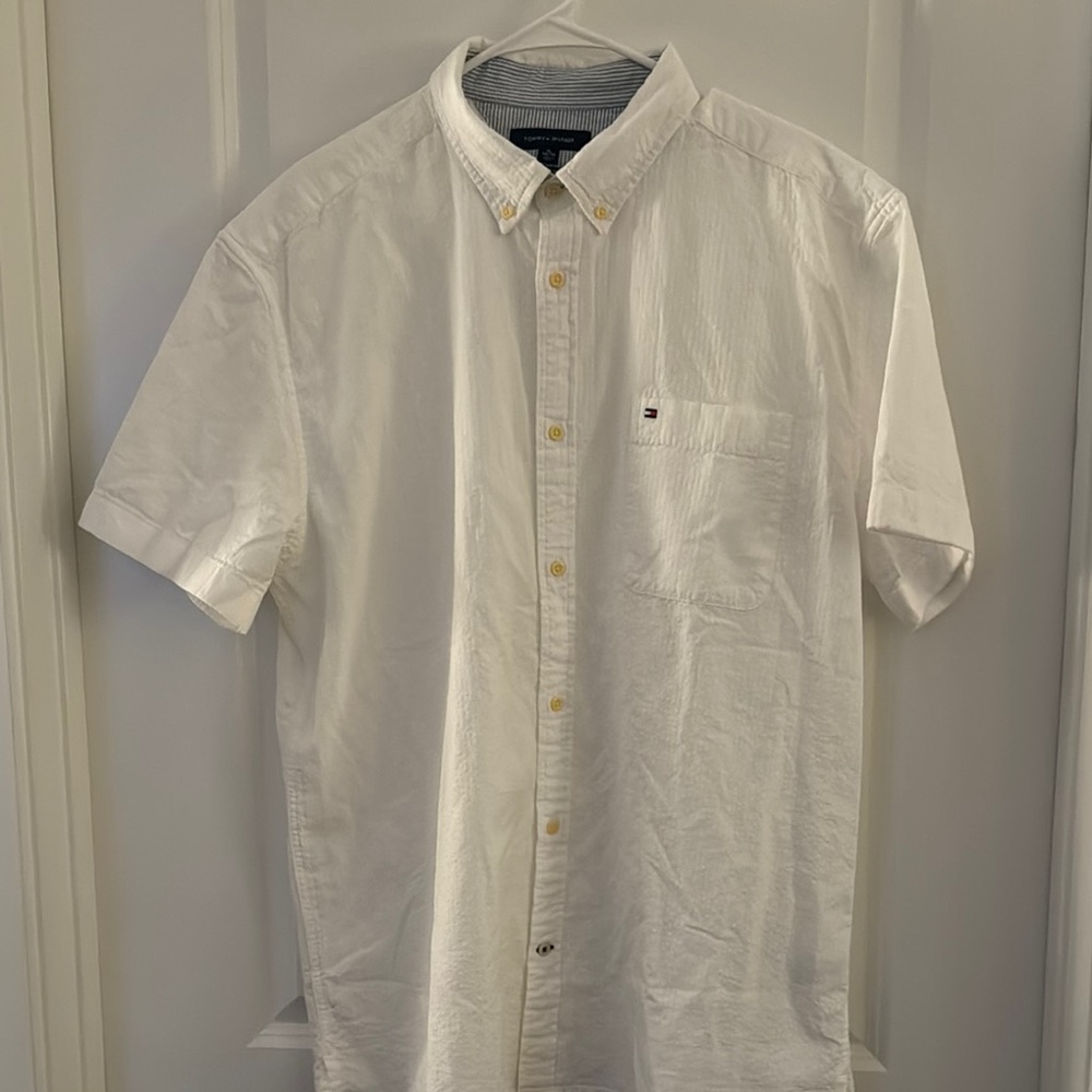 Tommy Hilfiger White Casual Button Down Shirt